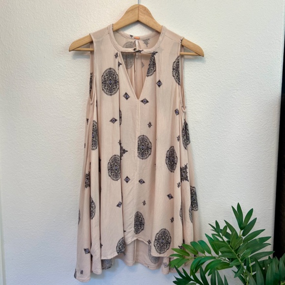 Free People Tree Swing Medallion Print Tunic Top Dress - Picture 5 of 11